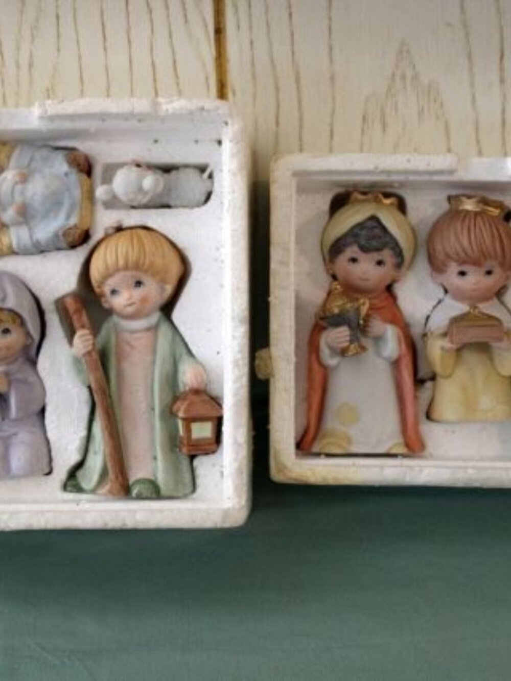 Home Interiors Vintage 8-Piece Children Nativity Ceramic Set
